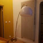 Lampe Arc réglable doré style années 60-70