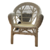 Fauteuil blanc en osier
