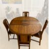 Table Teck & Bambou + 4 chaises – Image 2