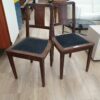 Paire de chaises bois et tissu – Image 2
