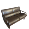 Canapé banquette DRABERT cuir noir