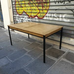 Table papillon bois et acier laqué – Image 4