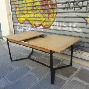 Table papillon bois et acier laqué – Image 7