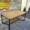 Table papillon bois et acier laqué – Image 3