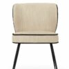 Chaise WAYNE velours blanche
