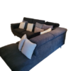Canapé méridienne gris Anthracite récent