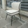 Chaise WAYNE velours blanche – Image 6