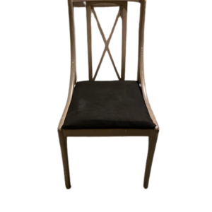 4 chaises « Mis en Demeure » assise gris taupe