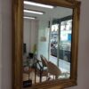 Miroir mural ancien doré en bois avec sculptures florales – Image 3
