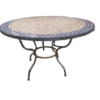 Table d'extérieur céramique et ferronnerie