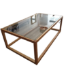 Table basse bois et verre Maison du Monde