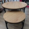 2 Tables basses gigognes bois et métal – Image 4