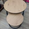 2 Tables basses gigognes bois et métal – Image 3