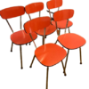 5 chaises "Fourmi" formica rouge