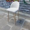 Tabouret de bar BANE blanc bouclette – Image 2