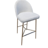 Tabouret de bar BANE blanc bouclette