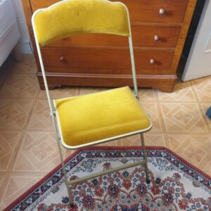 4 chaises pliantes velours style Chaisor ou Lafuma