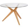 Table à manger en verre et bois modèle Fabian Alinéa