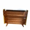 Commode vintage bois et rotin