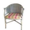 Fauteuil en rotin, dossier canné