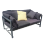 Canapé banquette moderne métal et tissu