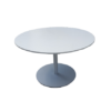 Table Ronde pied central acier anodisé