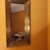 Petit miroir mural cadre métal frappé – Image 3