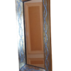 Petit miroir mural cadre métal frappé