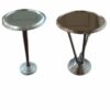 Petites tables/guéridon /bout de canapé vintage miroir et chrome.