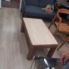 Table basse travertin et peau de noyer – Image 3