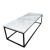 Table basse métal et travertin