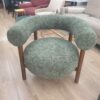 Fauteuil CAROL bois de frêne et tweed vert – Image 5
