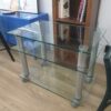 Table en verre sur roulettes – Image 3