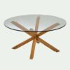 Table basse ronde en verre  Areno