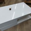 Table basse laquée blanche plateau tournant – Image 4
