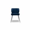 Chaise WAYNE velours bleu nuit