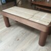 Table basse peau de noyer et Travertin "Kintsugi" – Image 2