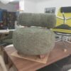 Fauteuil PLATON tweed vert et noyer – Image 3