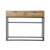 Console 2 Tiroirs avec Cannage Rotin L100cm