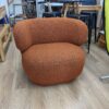 Fauteuil de Salon GIULIA tissu bouclettes Rouille – Image 4