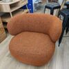 Fauteuil de Salon GIULIA tissu bouclettes Rouille – Image 3