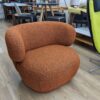 Fauteuil de Salon GIULIA tissu bouclettes Rouille – Image 2