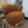 Fauteuil de Salon GIULIA tissu bouclettes Rouille – Image 5