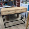 Console 2 Tiroirs avec Cannage Rotin L100cm – Image 2