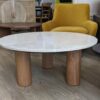 Table basse marbre et bois veiné – Image 2