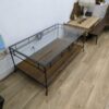 Table basse fer forgé et plateau vitré – Image 3