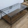 Table basse fer forgé et plateau vitré – Image 2