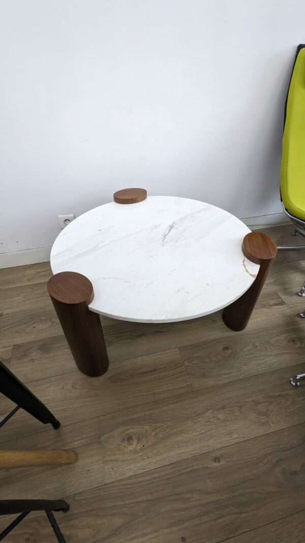 Table basse MIEIS marbre blanc – Image 3