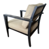 Fauteuil contemporain en bois noir