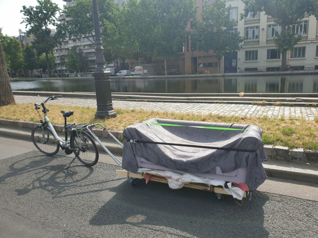 livraison à vélo canapé